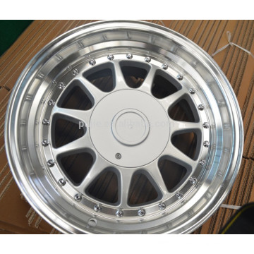 Replica car alloy wheel silver and machine face